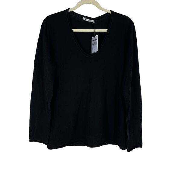 T by Alexander Wang Merino Wool Knit Top Black Women’s Small NWT - Picture 7 of 7